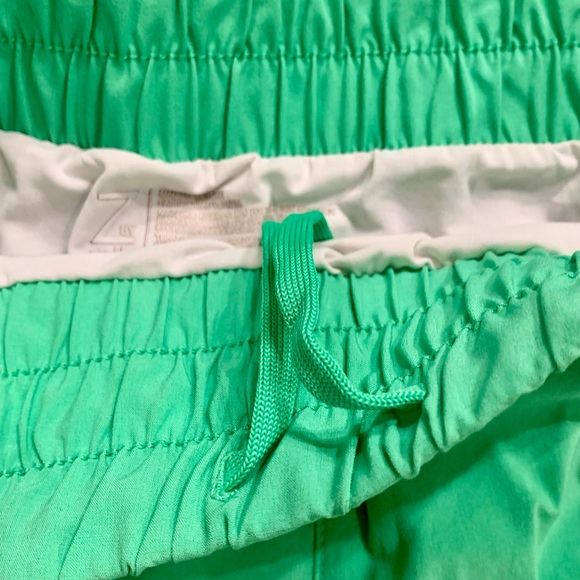 Zella Pink and Green Athletic Shorts Elastic Waistband M - Picture 3 of 6